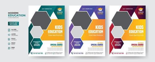 modèle de flyer d'admission à l'éducation créative et moderne vecteur