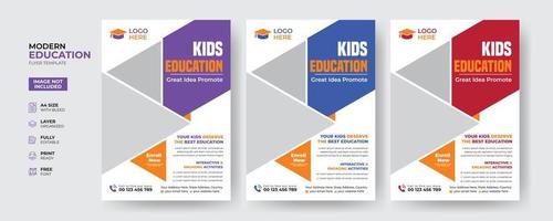 modèle de flyer d'admission à l'éducation créative et moderne vecteur