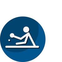 icône de tennis de table. un symbole dédié aux sports et aux jeux. illustrations vectorielles. vecteur