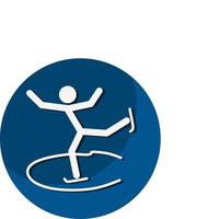 icône de patinage artistique. un symbole dédié aux sports et aux jeux. illustrations vectorielles.