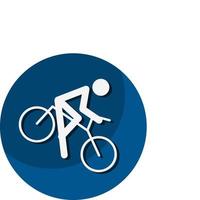 icône de cyclisme. un symbole dédié aux sports et aux jeux. illustrations vectorielles. vecteur