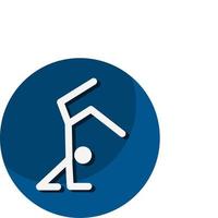 icône de gymnastique. un symbole dédié aux sports et aux jeux. illustrations vectorielles. vecteur