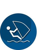 icône de voile. un symbole dédié aux sports et aux jeux. illustrations vectorielles.