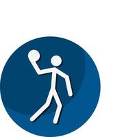 icône de handball. un symbole dédié aux sports et aux jeux. illustrations vectorielles. vecteur