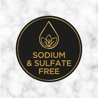 Sodium et sulfate Icône gratuite pour les étiquettes de shampooing, masque, revitalisant et autres produits capillaires. vecteur