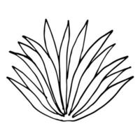 buisson de griffonnage dessiné à la main isolé sur fond blanc pour cahier de coloriage. vecteur