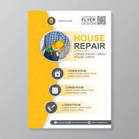 Les outils de construction couvrent un modèle a4 et des icônes plats pour une conception de rapport et de brochure, dépliant, bannière, décoration de tracts pour illustration vectorielle de présentation et d&#39;impression vecteur