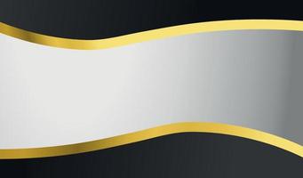 lignes de vague luxe jaune élégant or noir large fond adapté à la conception de la mise en page de votre entreprise vecteur