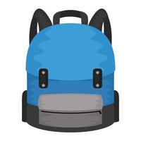 icône isolé de l'équipement de sac d'école vecteur