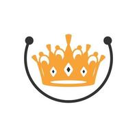 logo du roi de la couronne moderne vecteur