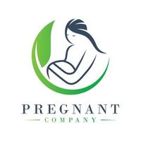 création de logo de femme enceinte vecteur