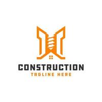logo de construction de bâtiments modernes vecteur