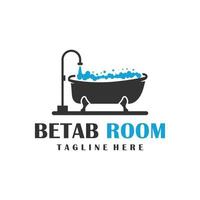 création de logo de baignoire vecteur