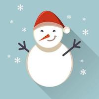 icône de bonhomme de neige. joyeux Noël vecteur
