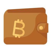 icône de portefeuille bitcoin vecteur