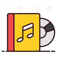 cd avec musique de livre vecteur