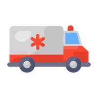 fourgon d'urgence un style vectoriel modifiable du concept d'ambulance