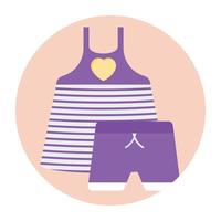 concepts de vêtements pour bébés vecteur