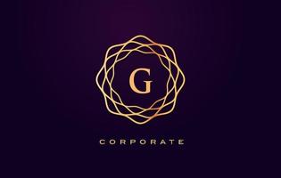 g logo de luxe. vecteur de conception de lettre monogramme