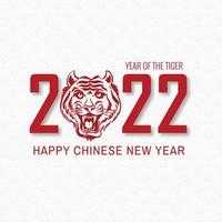 nouvel an chinois 2022 pour l'année du fond de carte du tigre vecteur