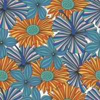 motif floral sans couture avec des feuilles. fond tropical vecteur