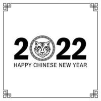 nouvel an chinois 2022 pour l'année du fond de carte du tigre vecteur