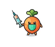 illustration de la carotte pour combattre le virus vecteur