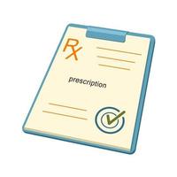 formulaire rx pour les médicaments sur ordonnance à imprimer. vecteur