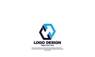 stock abstrait élégant logo de réseautage entreprise entreprise entreprise et conception de marque vecteur
