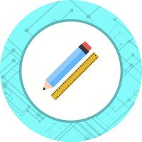 Pencil &amp; Ruler Icon Design vecteur