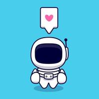 mignon astronaute, pouce haut, dessin animé, vecteur, icône, illustration. style de dessin animé plat vecteur