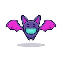 icône de dessin animé de mascotte de chauve-souris mignonne. illustration de personnage de mascotte kawaii pour autocollant, affiche, animation, livre pour enfants ou autre produit numérique et imprimé vecteur