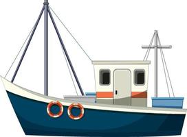 un bateau de pêcheur isolé vecteur