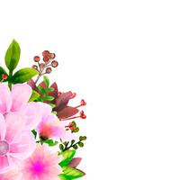 Aquarelle de bouquet, ensemble floral Vector floral. Collection florale colorée avec des feuilles et des fleurs, dessin à l&#39;aquarelle.