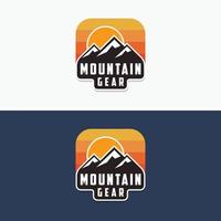 image vectorielle de montagne gear logo modèle vecteur