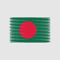 drapeau du bangladesh avec style grunge vecteur