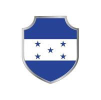 drapeau du honduras avec cadre en métal vecteur