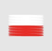 drapeau de la pologne avec style grunge vecteur