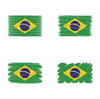 drapeau de collection du brésil vecteur