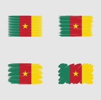 drapeau de collection du cameroun vecteur