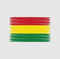 drapeau de la bolivie avec style grunge vecteur