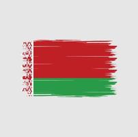 vecteur de drapeau biélorusse avec style pinceau aquarelle