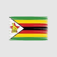 drapeau du zimbabwe avec style grunge vecteur