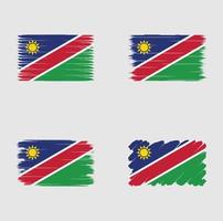 drapeau de collection de la namibie vecteur