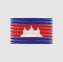 drapeau du cambodge avec style grunge vecteur