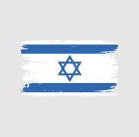 drapeau d'israël avec style pinceau vecteur