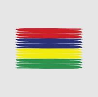 drapeau de l'ile maurice avec style grunge vecteur