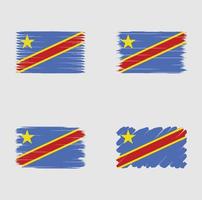 drapeau de collection de la république du congo vecteur