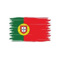 vecteur de drapeau du portugal avec style pinceau aquarelle