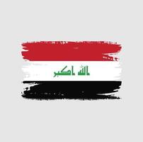 drapeau de l'irak avec style pinceau vecteur